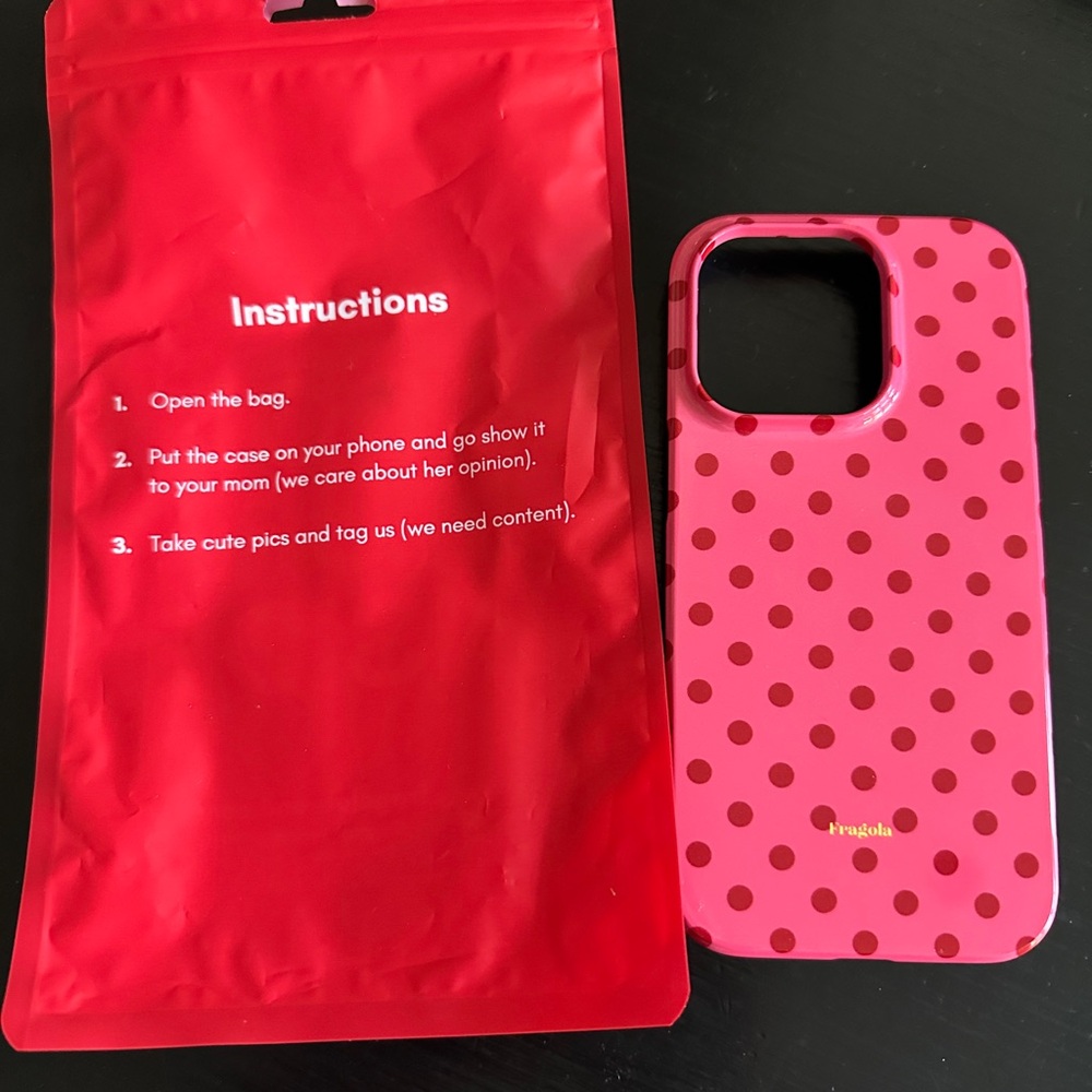 Fragola Red Polka Dot iPhone 14pro Case